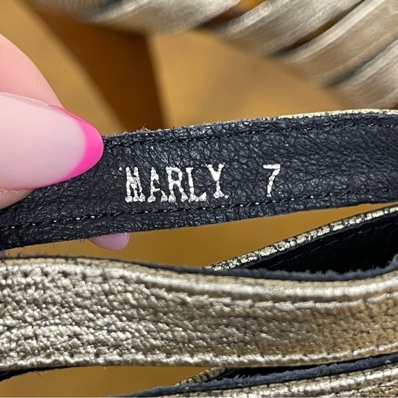 Jeffrey Campbell Handmade Ibiza Last Gold Marly Heels Size 7 Women - Picture 8 of 15